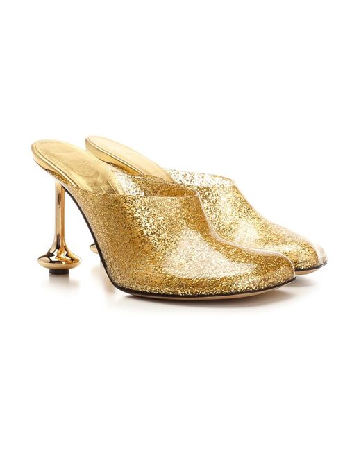 Loewe Metallic Heeled Mules