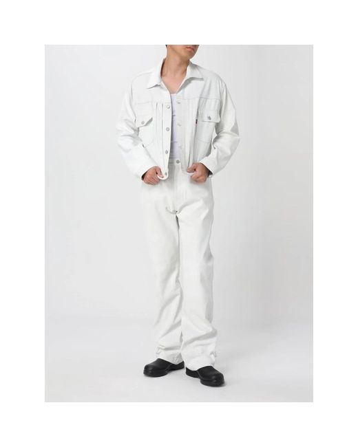Junya Watanabe White Wide Jeans for men