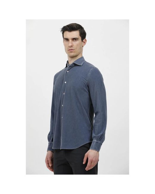 Mazzarelli Blue Casual Shirts for men