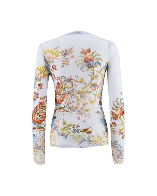 Etro Blue Long Sleeve Tops