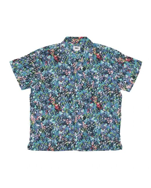Obey Blue Short Sleeve Shirts for men