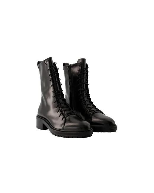 Aeyde Black Lace-Up Boots