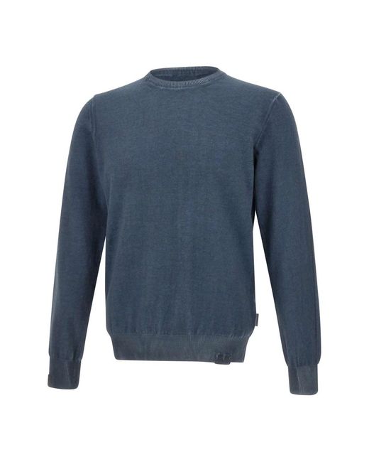 Bob Blue Round-Neck Knitwear for men