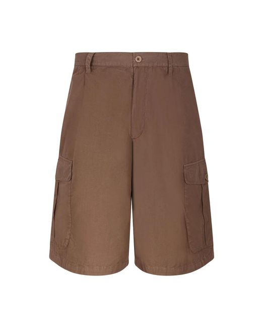 Emporio Armani Braune bermuda-shorts multi-pocket-modell in Brown für Herren