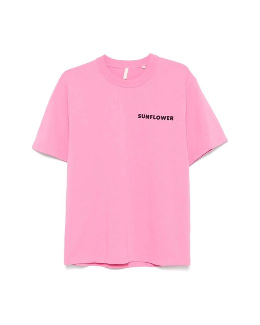 T-Shirts sunflower de hombre de color Pink