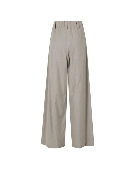 Alysi Gray Wide Trousers