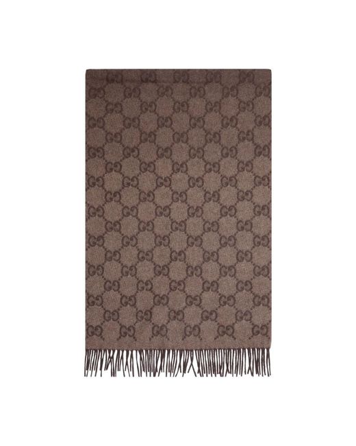 Accessories > scarves > winter scarves Gucci en coloris Brown