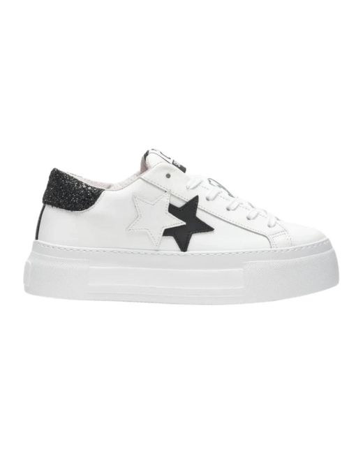 2 Star Sneakers in het White