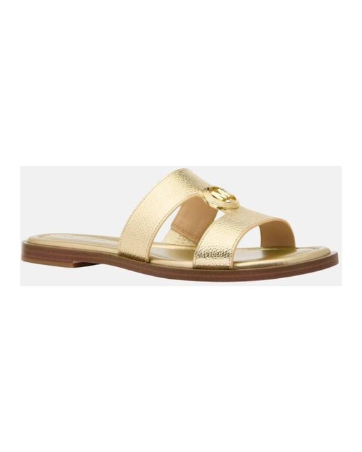 Michael Kors Metallic Sliders