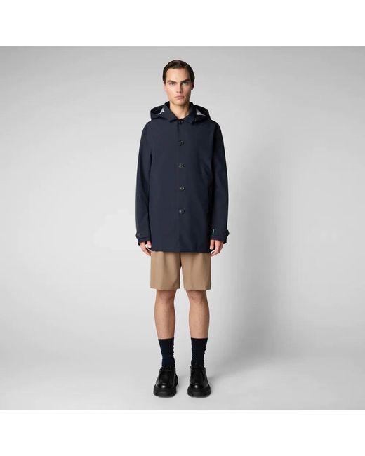 Save The Duck Blue Rain Jackets for men