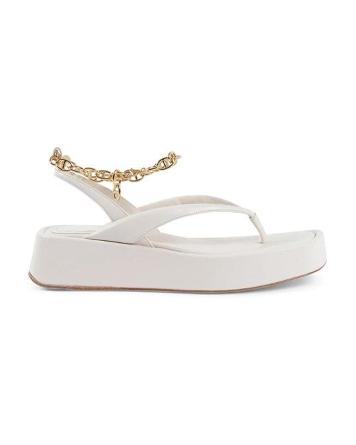 Dee Ocleppo Schoenen ,Sandalen Met Kettingdetail En Enkelband in het White
