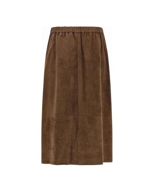 Max Mara Brown Leather Skirts
