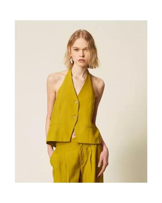 Twinset Yellow Waistcoats