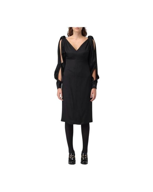 Midi Dresses Bottega Veneta de color Black