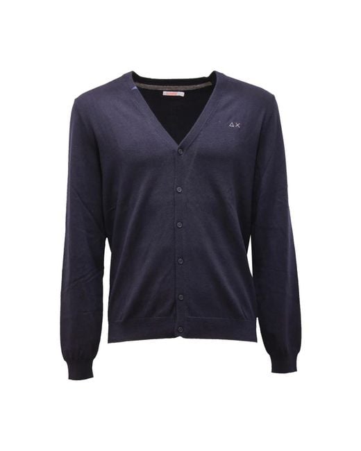 Sun 68 Blue Cardigans for men