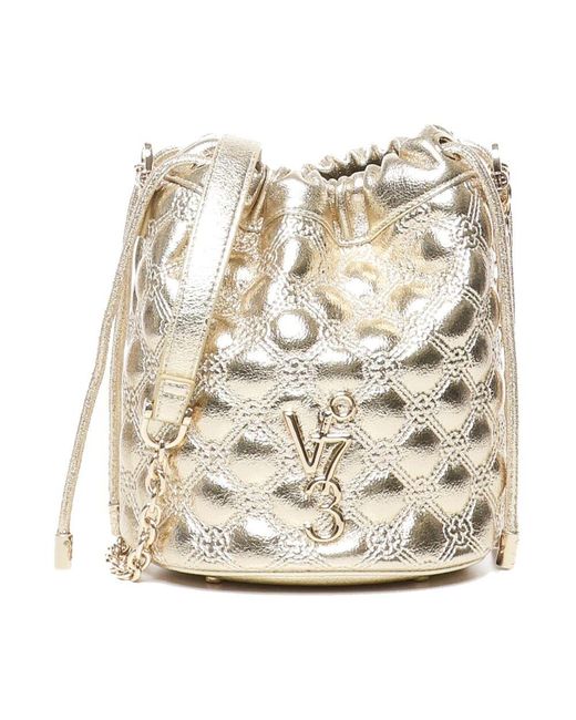 V73 Metallic Goldene Metall Eimer Tasche