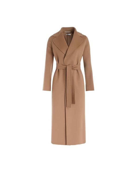 Max Mara Brown Belted Coats