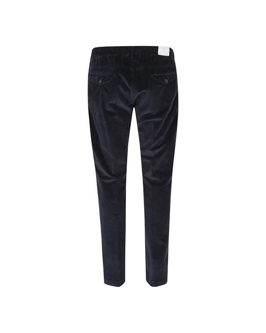 Eleventy Blue Slim-Fit Trousers for men