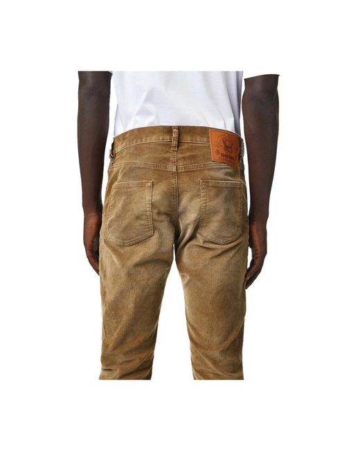 Trousers > slim-fit trousers DIESEL pour homme en coloris Natural