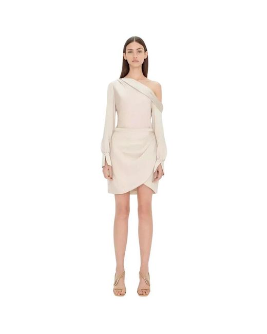 Jonathan Simkhai Natural Minikleid cameron aus r satin