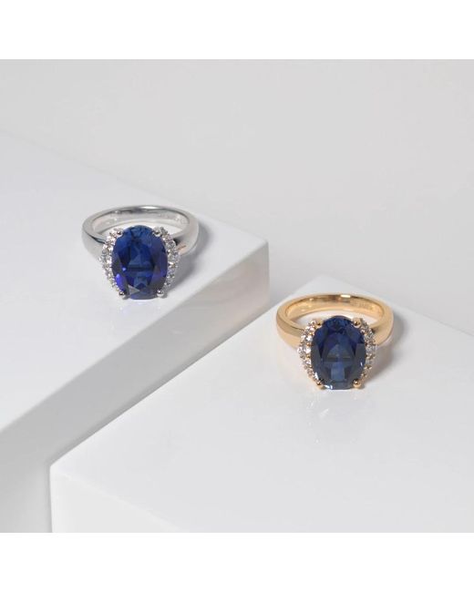 Sif Jakobs Jewellery Blue Blauer zirkonia ellisse grande ring