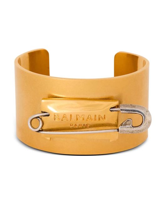 Balmain Accessoires ,Geel ,Goede Veiligheidsspeld Armband in het Metallic