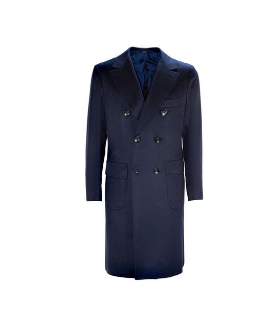 Sartorio Napoli Double-Breasted Coats in Blue for Men | Lyst