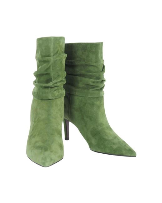 Bibi Lou Green Heeled Boots