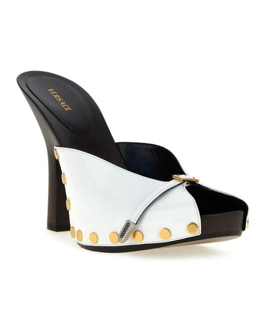 Versace Metallic Heeled Mules