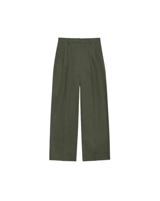 Anine Bing Green Wide Trousers