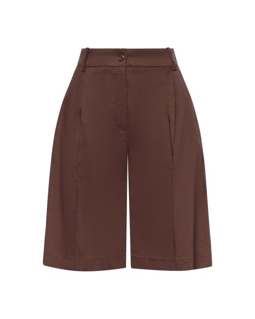 Pinko Brown Long Shorts
