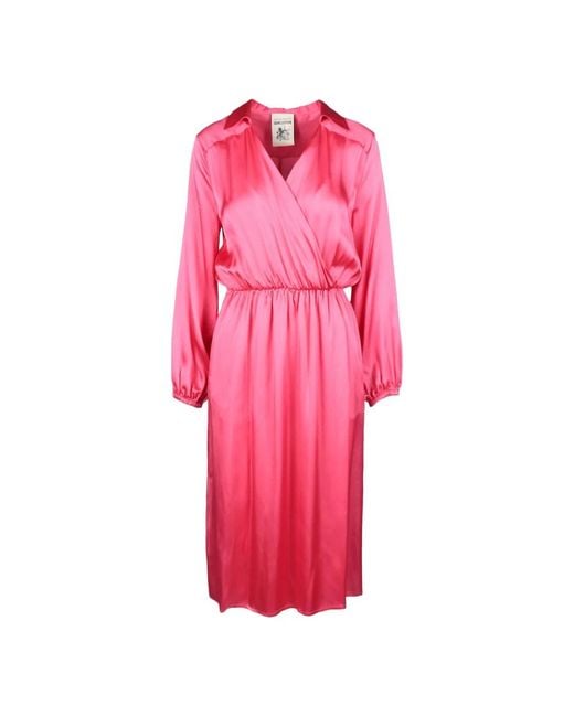 Semicouture Pink Midi Dresses