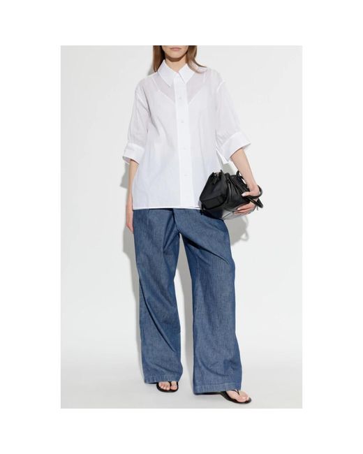 Jil Sander Blue Wide Trousers