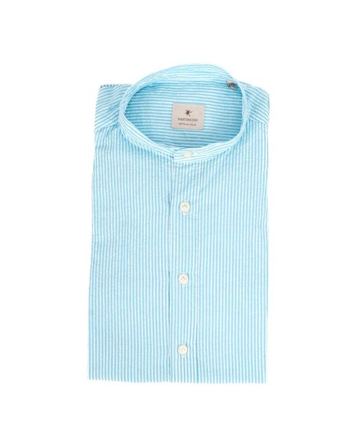 BASTONCINO Blue Casual Shirts for men