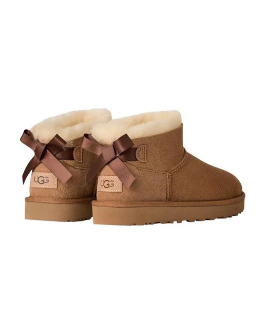 Ugg Brown Ultra Mini Bailey Bow