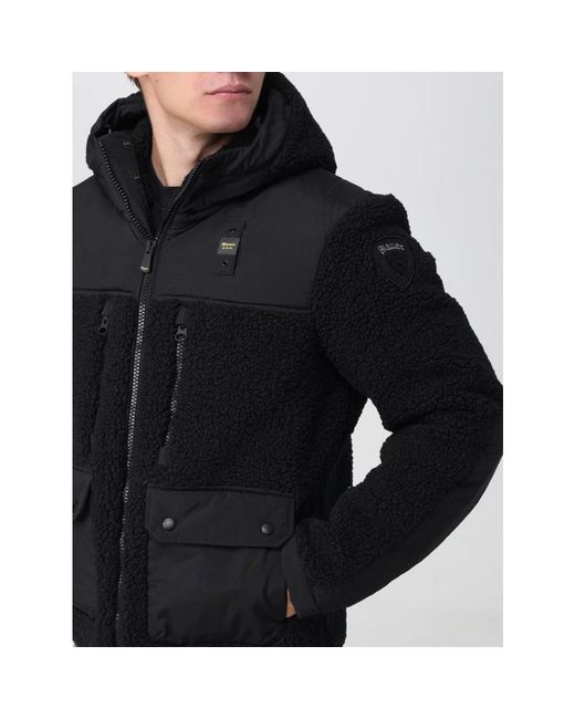 Blauer Black Faux Fur & Shearling Jackets for men