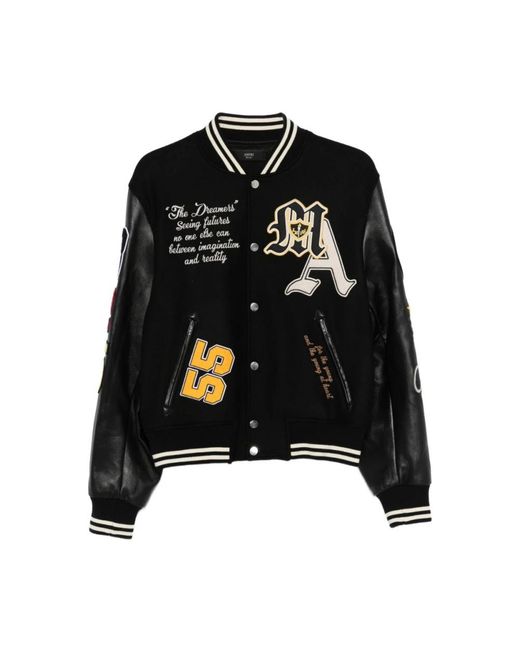 Amiri Black Bomber Jackets for men