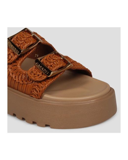 Shoes > flip flops & sliders > sliders Casadei en coloris Brown
