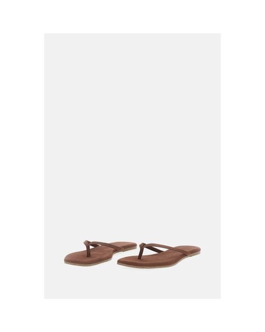 TKEES Brown Square Toe Lily Suede
