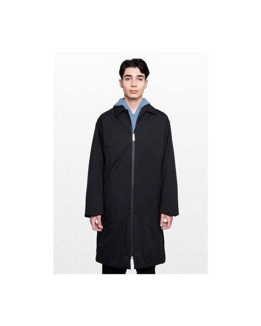 Single-Breasted Coats Herno de hombre de color Blue