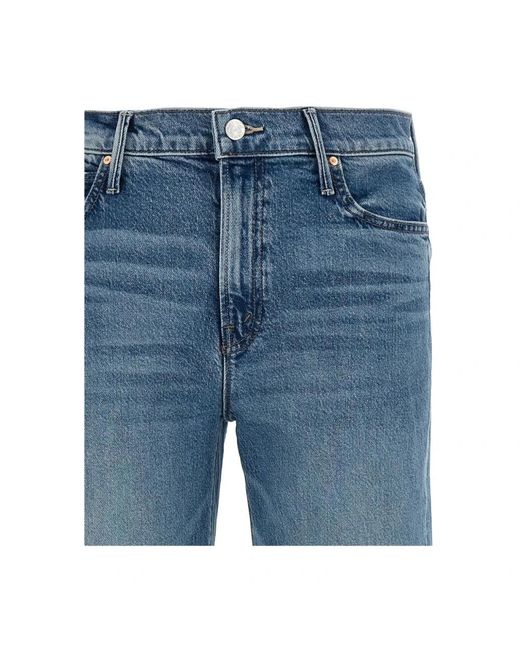 Mother Blue Boot-Cut Jeans