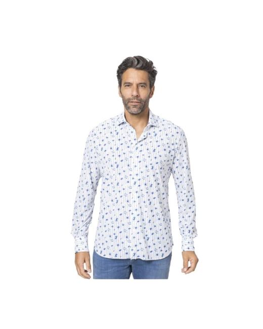 Orian Overhemden ,Veelkleurig ,Nylon Shirts in het Blue voor heren
