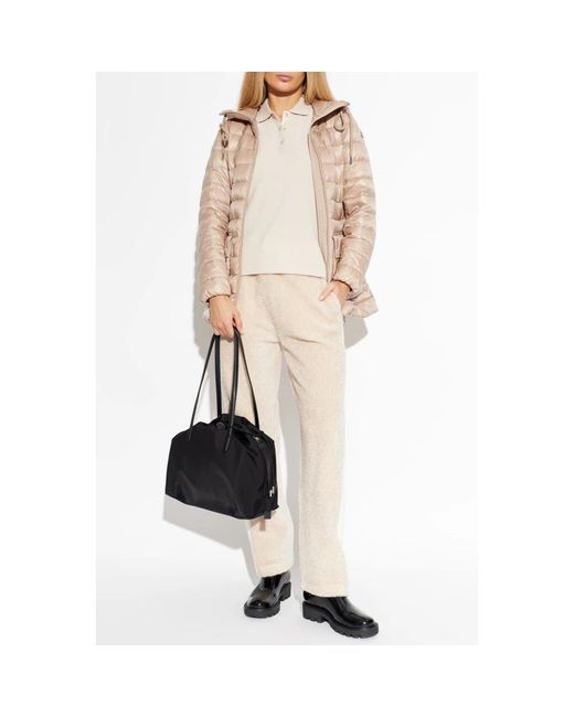 Moncler Jassen ,Leer Jasmin Down Jacket in het Natural