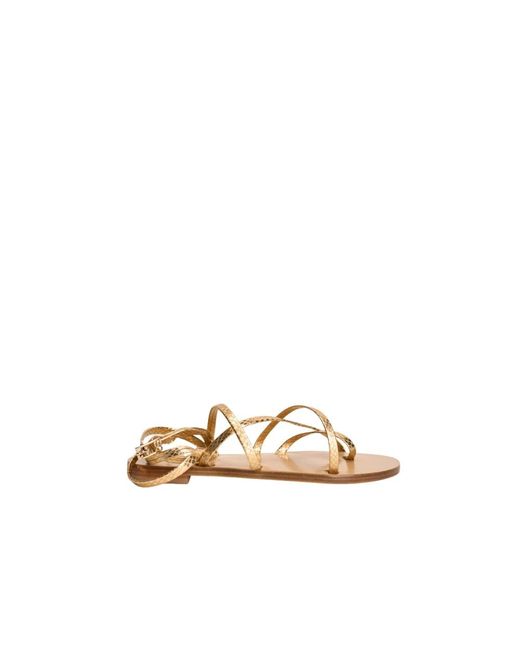Emanuela Caruso Natural Flat Sandals
