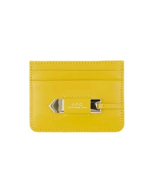 A.P.C. Yellow Leder portemonnaies