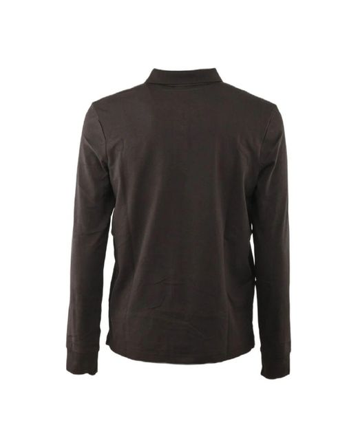 Calvin Klein Stretch piqué langarm polo in Black für Herren