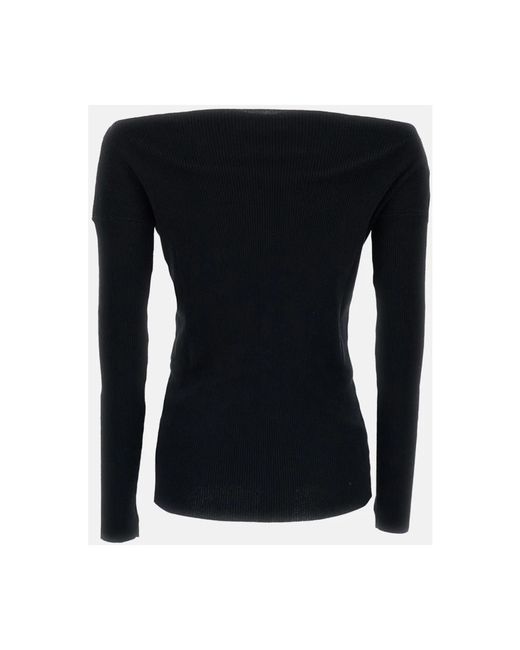 P.A.R.O.S.H. Black Round-Neck Knitwear