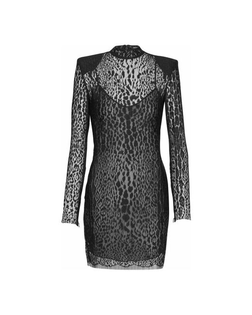 Balmain Jurk Met Luipaardprint in het Black