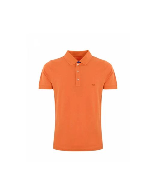 Fay Bicolor polo shirt mit doppelkragen in Orange für Herren