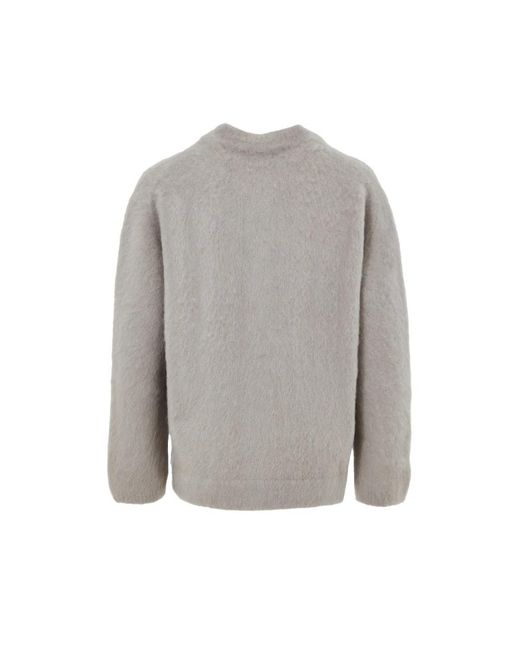 Gran Sasso Truien & Vesten ,Grijs ,Wol Vest Met Koreaanse Kraag in het Gray